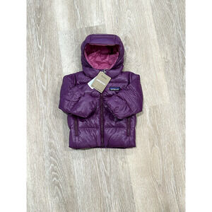 Patagonia Hi-Loft Down Sweater Hoodie - Infants' Night Plum, Size: 12-18M, NWT